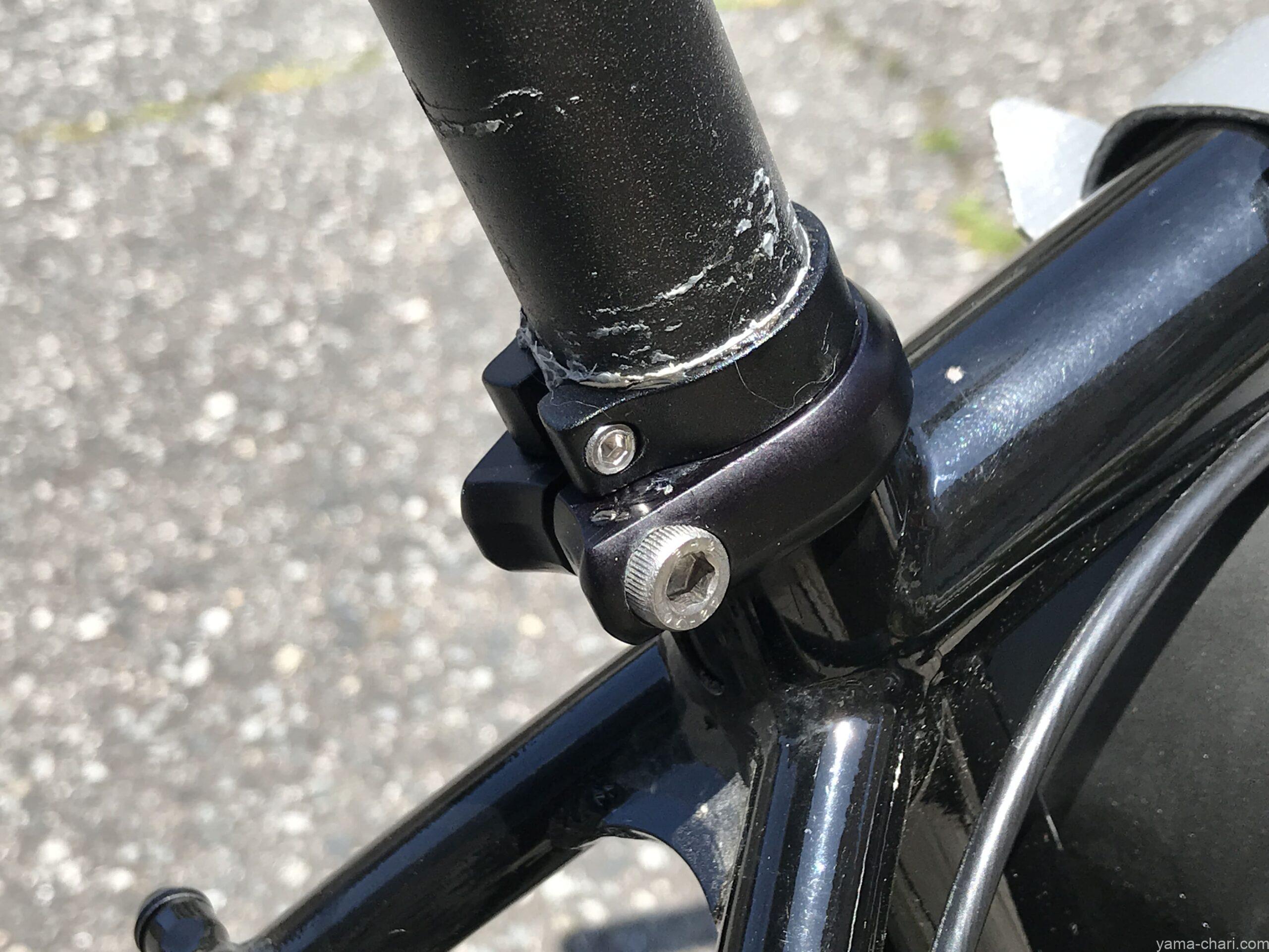 BBBのシートポストクランプとdkgのクランプ