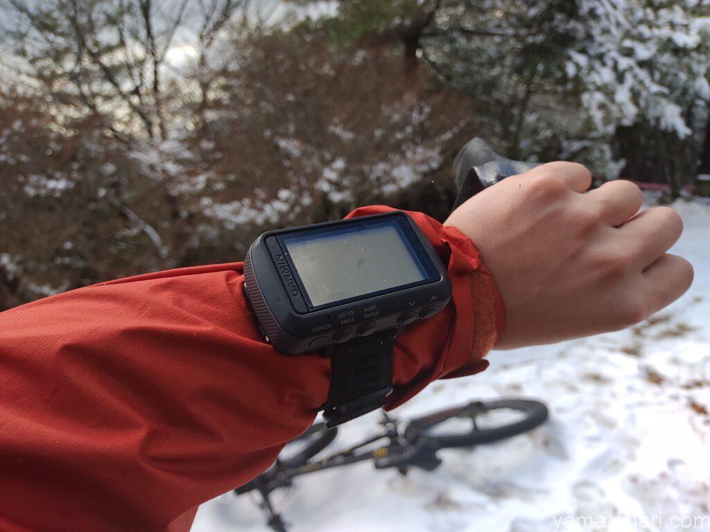 ガーミンのFORETREX601と雪