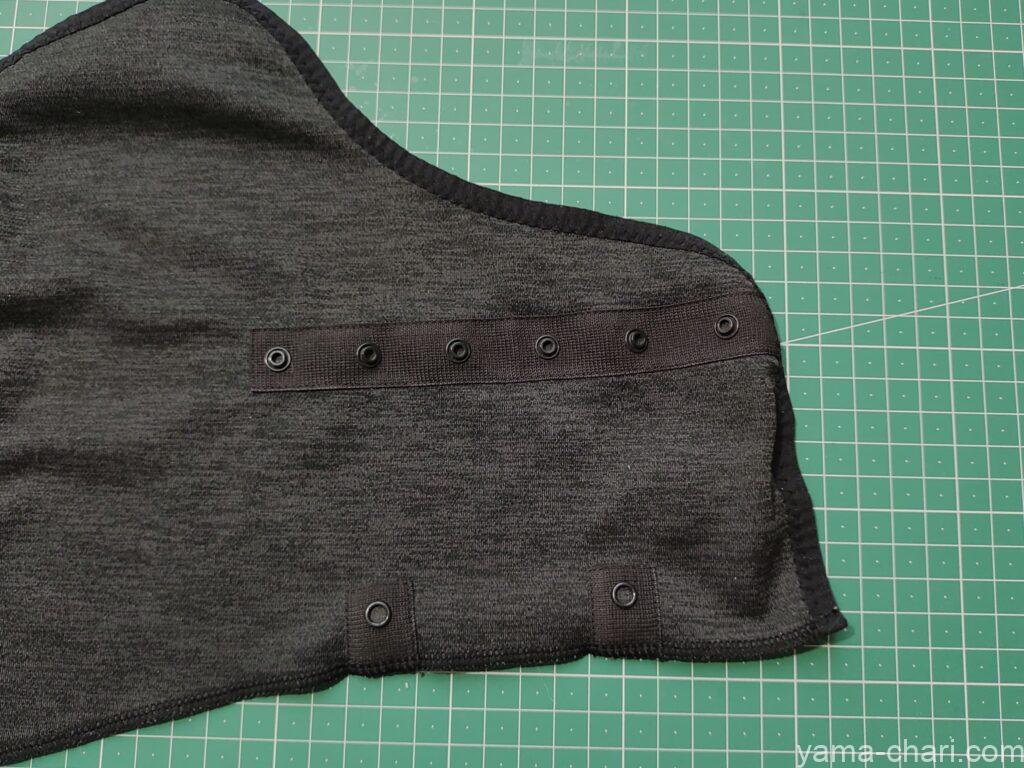 パールイズミのフェイスカバーFA-3のスナップボタン