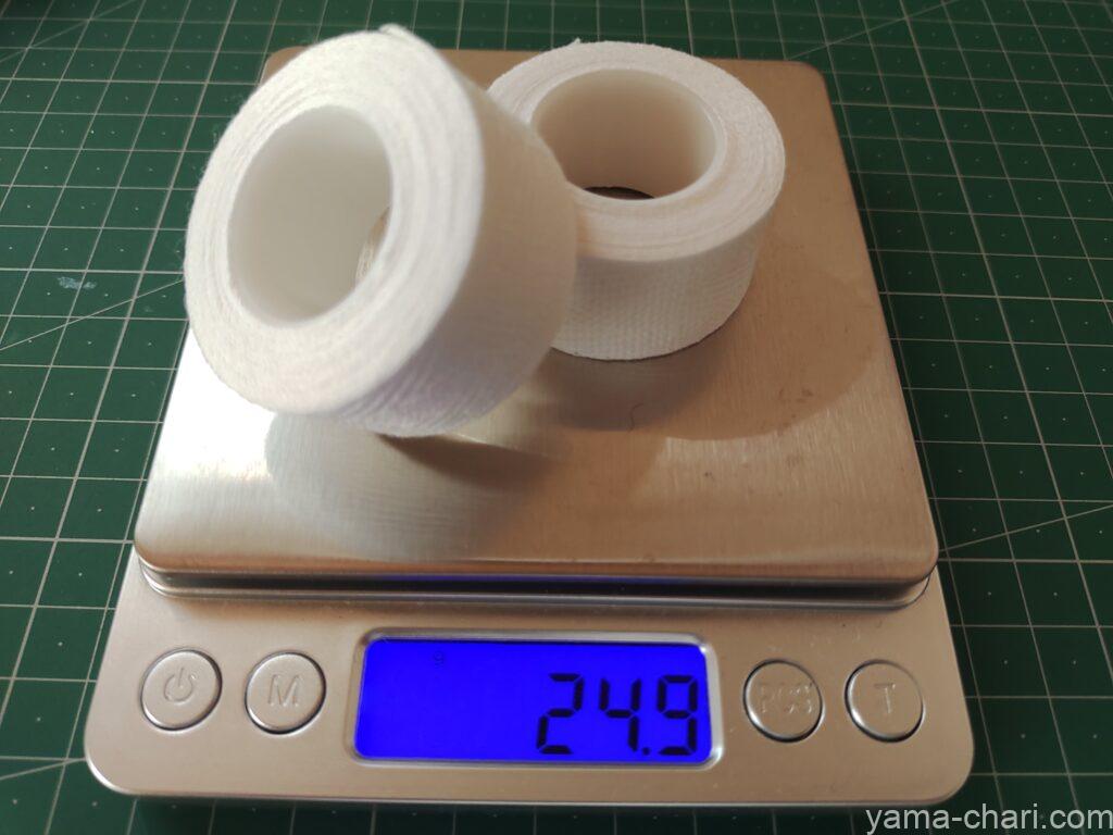VELOXのコットンバーテープの重量